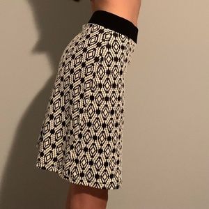 black and white skirt